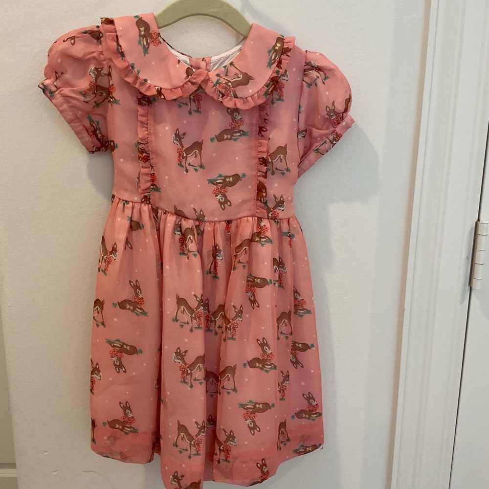 Rachel Riley Pink Deer Print size 3